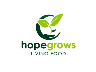 hopegrows living food logo design by Marianne