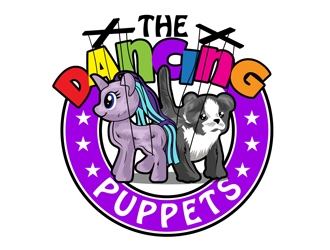 The Dancing Puppets  logo design by DreamLogoDesign