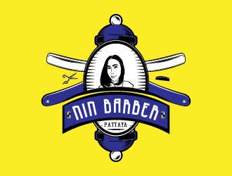 NIN BARBER  - PATTAYA logo design by Yogienugr