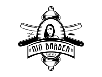 NIN BARBER  - PATTAYA logo design by Yogienugr