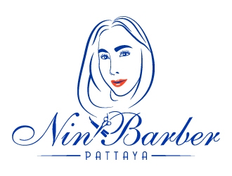 NIN BARBER  - PATTAYA logo design by MUSANG