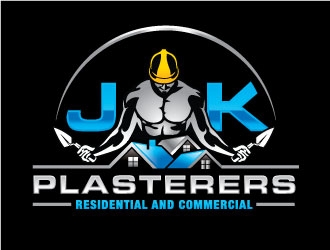 JK Plasterers. residential and commercial  logo design by invento