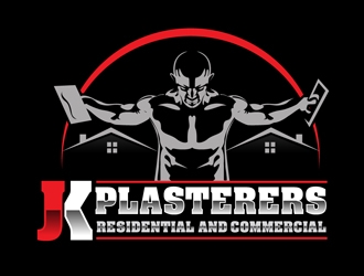 JK Plasterers. residential and commercial  logo design by DreamLogoDesign
