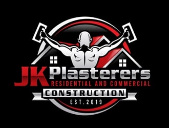 JK Plasterers. residential and commercial  logo design by DreamLogoDesign
