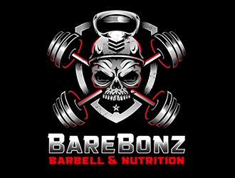 BareBonz Barbell & Nutrition logo design by Optimus