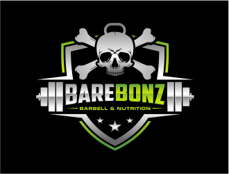 BareBonz Barbell & Nutrition logo design by evdesign