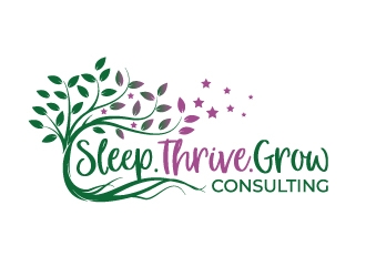 Sleep.Thrive.Grow Consulting logo design by moomoo