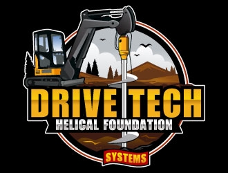 DriveTech Helical Foundation Systems logo design by SDLOGO