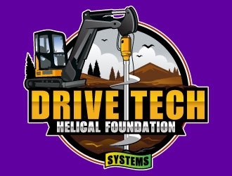 DriveTech Helical Foundation Systems logo design by SDLOGO