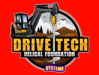 DriveTech Helical Foundation Systems logo design by SDLOGO
