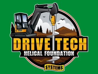 DriveTech Helical Foundation Systems logo design by SDLOGO