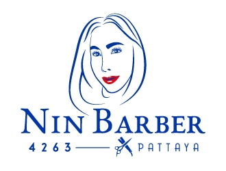 NIN BARBER  - PATTAYA logo design by MUSANG