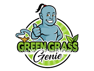 Green Grass Genie logo design by haze