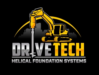 DriveTech Helical Foundation Systems logo design by jaize