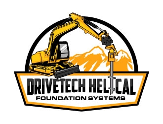 DriveTech Helical Foundation Systems logo design by daywalker