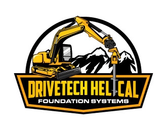 DriveTech Helical Foundation Systems logo design by daywalker