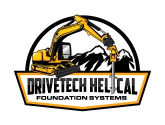 DriveTech Helical Foundation Systems logo design by daywalker