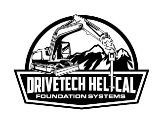 DriveTech Helical Foundation Systems logo design by daywalker