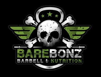 BareBonz Barbell & Nutrition logo design by DreamLogoDesign