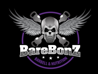 BareBonz Barbell & Nutrition logo design by DreamLogoDesign