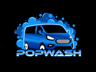 PopWash logo design by nandoxraf
