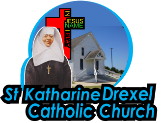 St Katharine Drexel Catholic Church logo design by kanal