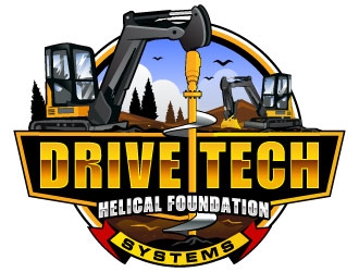 DriveTech Helical Foundation Systems logo design by SDLOGO