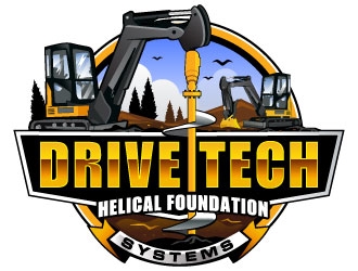 DriveTech Helical Foundation Systems logo design by SDLOGO
