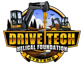 DriveTech Helical Foundation Systems logo design by SDLOGO