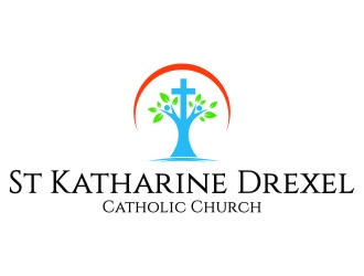 St Katharine Drexel Catholic Church logo design by jetzu
