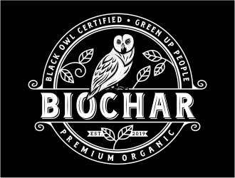 Black Owl BIOCHAR  specifically Premium Organic logo design by Eko_Kurniawan