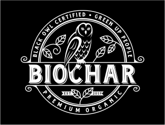 Black Owl BIOCHAR  specifically Premium Organic logo design by Eko_Kurniawan