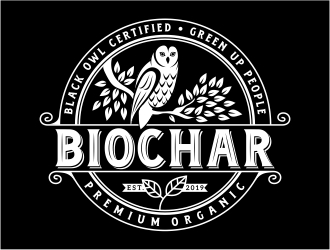 Black Owl BIOCHAR  specifically Premium Organic logo design by Eko_Kurniawan