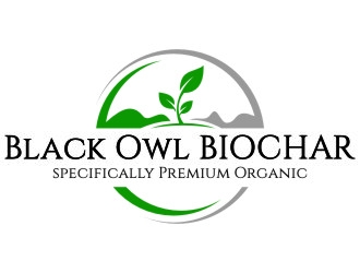 Black Owl BIOCHAR  specifically Premium Organic logo design by jetzu