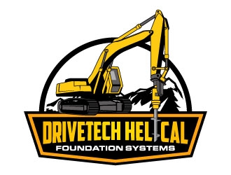 DriveTech Helical Foundation Systems logo design by daywalker
