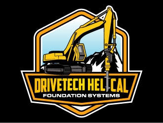 DriveTech Helical Foundation Systems logo design by daywalker