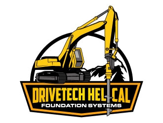 DriveTech Helical Foundation Systems logo design by daywalker