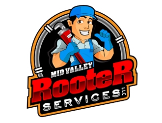Mid Valley Rooters Service LLC logo design by DreamLogoDesign