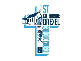 St Katharine Drexel Catholic Church logo design by jaize