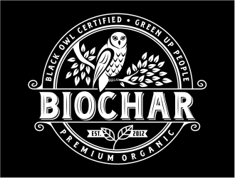 Black Owl BIOCHAR  specifically Premium Organic logo design by Eko_Kurniawan