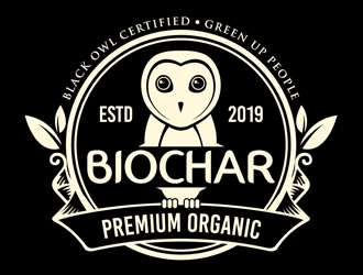 Black Owl BIOCHAR  specifically Premium Organic logo design by DreamLogoDesign