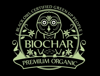 Black Owl BIOCHAR  specifically Premium Organic logo design by DreamLogoDesign