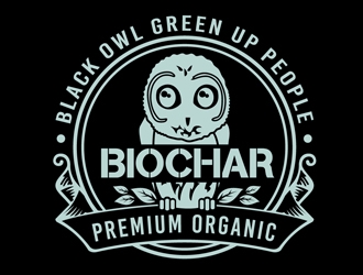 Black Owl BIOCHAR  specifically Premium Organic logo design by DreamLogoDesign