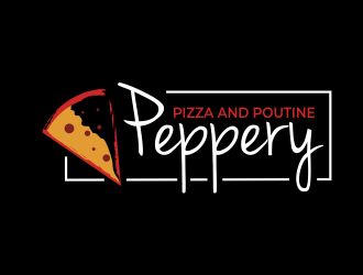 Peppery Pizza and Poutine  logo design by qqdesigns