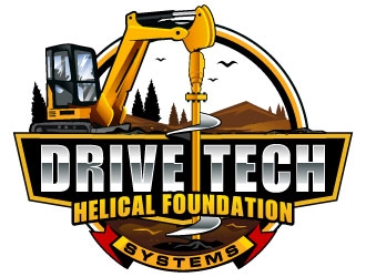 DriveTech Helical Foundation Systems logo design by SDLOGO