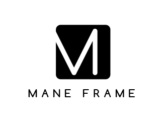 m mane frame logo design by BeDesign