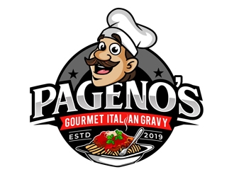 Pagenos Gourmet Italian Gravy logo design by DreamLogoDesign