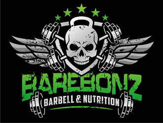 BareBonz Barbell & Nutrition logo design by haze