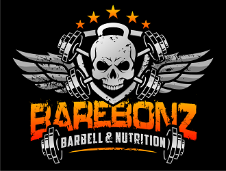 BareBonz Barbell & Nutrition logo design by haze