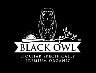 Black Owl BIOCHAR  specifically Premium Organic logo design by BeDesign